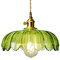 Rétro Pastorale Verre Fleur Pendentif Lumière Abat-Jour En Verre Plafonnier Lustre Plafonnier Lampe De Chevet Décoration Suspension Lumière pour Chambre, Café, Salle À Manger, Salon