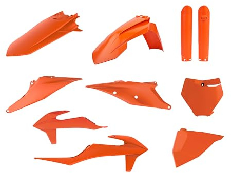 POLISPORT 91072 - Polisport MX Plastic Replica Kit für diejenigen, die OEM-Qualität suchen für KTM Motorräder in Farbe orange