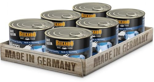 Belcando Single Protein Dose [6 x 200 g Wasserbüffel] | abwechslungsreiches Nassfutter für Hunde | Monoprotein-Nassfutter
