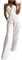 Kaistar Jumpsuit Elegante Donna - Tuta Lunga Monopezzi e Tutine Scollo a V/O - Salopette Maxi Taglie Forti - Bianco XXL