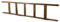 Deko Holzleiter als Handtuchhalter Badezimmer Bad Kleiderleiter Handtuchleiter 165cm 5 Sprossen (Braun)