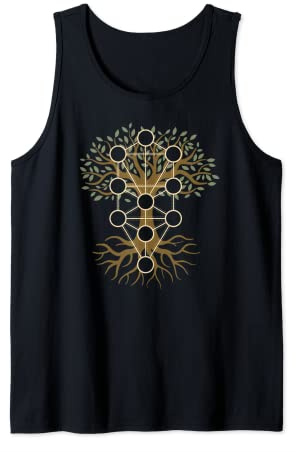 Symbole d'arbre de vie Kabbale Mysticisme juif Dix sefirot Débardeur