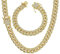YADOCA Iced Out Kette Herren Cuban Link Chain Miami Kubanische Kette Halskette Armband Gold Silber Kette Bling Diamant Kette Armband Hip Hop Schmuck für Männer Frauen