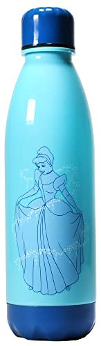Disney Botella de agua de Cenicienta, botella de agua de plástico sin BPA, 680 ml, regalos de princesa Cenicienta