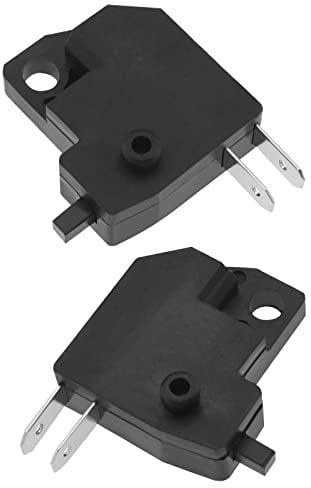 VGOL 2 Stück Bremslichtschalter links und rechts für Motorrad, Elektro-Roller, Ersatz-Bremslichtschalter, Druckknopf, Kunststoff, Kupfermaterial
