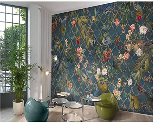 Papier Peint Panoramique Oiseau Plante De La Forêt Tropicale Papier Peint 3D Personnalisés Intissé Décoration Murale 350x256cm