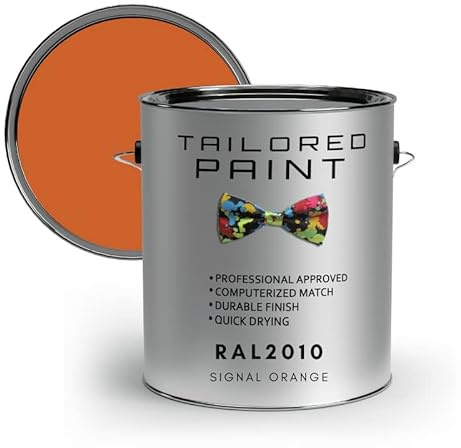 RAL2010 Signal Orange 100ml Direct To Metal 1k Brush or Spray On Paint Gloss Smooth Finish Exterior & Interior (All-in-One Primer, Undercoat & Topcoat - Corrosion & Rust Resistant)