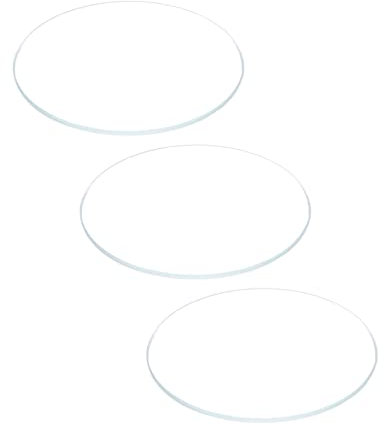 sourcing map 3Stück Uhr Glas Kristall Linse, 32mm Durchmesser 1,1mm Kantenstärke Doppelkuppel Runde Klarsichtglas Ersatzteile für Uhrmacher Uhr Glas Linse Ersatzteil