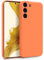 MyGadget Coque pour Samsung Galaxy S22 - Case TPU Souple & Soft avec Doublure Microfibre - Cover Protection Extra Fine & Légère Orange