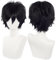NiceLisa Wigs Anime Perücke Kirito Monkey D Luffy Kurze Schwarze Flauschige Hitzebeständige Synthetik Perücke Cosplay Kostüm Perücke Halloween Party Perücken
