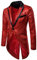 Darringls Herren Pailletten Smoking Frack Sakko Glitzer Smokingjacke Anzugjacke für Hochzeit Abschlussball Steampunk Gothic Uniform Cosplay Mantel Karneval Kostüm