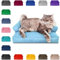 PatchHome Katzenbett – Oeko-TEX Zertifiziert – Katzenmöbel – mit recyceltem Styropor gefüllt – Katzensofa – Made in Germany – 50x40x15 cm – Hellblau