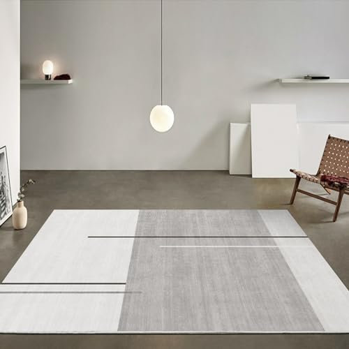 DUGYGA Kurzflor-Wohnzimmerteppich Moderne Minimalist and Novel Klassischer Vintage Heimdeko Nicht abschüttend, Pflegeleicht 140X200cm(55X89inch)