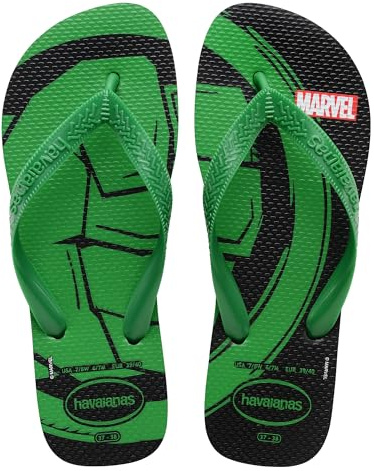 Havaianas - Top Marvel Logomania, Comfortable, Lightweight and Durable Flip-Flops, Iconic Marvel Superhero Print, Men