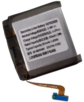 Ukkipower EB-BR890ABY 1ICP5/25/23 Replacement Battery for Galaxy Watch 4 Classic 46 mm BT EB-BR890ABY SM-R890 SM-R890NZKCXAA (3.88V, 361mAh/1.40W)