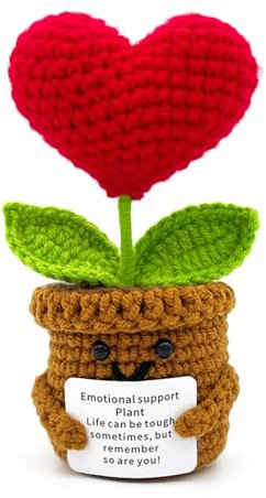 HeDaKang Pocket Herz Kleine Geschenke - Positive Potato Kartoffel Serien Gehäkelte und Gestickte Glücksbringer Gute Besserung Genesungsgeschenke Geschenke zur Zeugnis Familien Freunden Kollegen