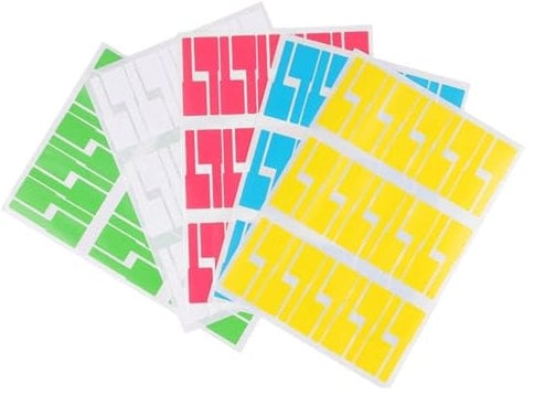 Cable Labels A4 Network Cable Labels Sticker Colorful Waterproof Self Adhesive Wire Labels For Electrical cables Organize Cord Identification(Random-10sheet)