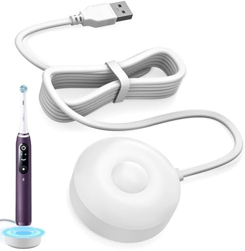 Electric Toothbrush Charger for O-B iO7 iO8 iO9 Magnetic Charger Compatible with B-raun O-B IO Type 3768 Replacement Charger Base iO Series 7 Series 8 Series 9 USB Chargers Powered