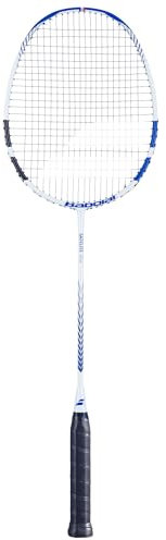 Babolat, Badminton-Schläger Modell Satelite Rise, Griffgröße 2, Farbe Blau/Weiß, aus Verbundmaterial, ideal für Spieler, die Präzision und Leistung suchen, leichtes Gewicht