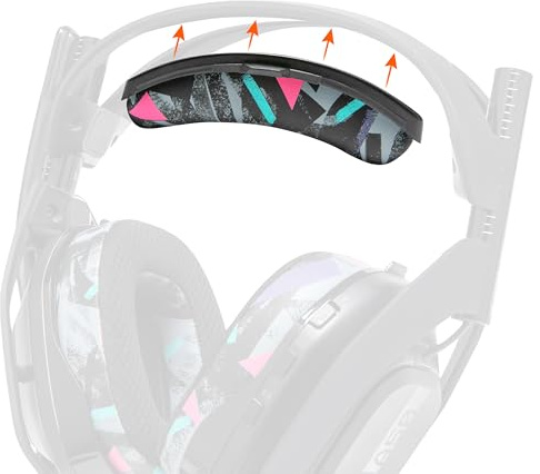WC BandZ A50 – Kopfband-Set für Astro A50 Gen 4, Gen 5 & A50X | Von Wicked Cushions | Mehr Komfort, Stil und einfache Installation | 90's Black
