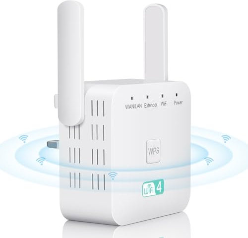WiFi Extender Booster with 2 *Antennas, Internet Booster with Ethernet Port, WiFi Booster Range Extender 2.4GHz with 3650 Sq.Ft Coverage, Works with Any WiFi Router, G-Q102T