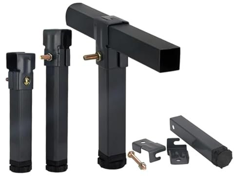 pingping1991 4 Pièces Pied de Support de Lit,Pied Reglable pour Meuble Pieds pour Sommier à Lattes Universel Pieds à Visser sans Perçage pour Le Cadre Central Lit