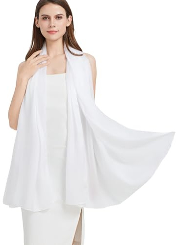 Nonakgado mulberry silk scarf-ladies spring fall summer white long real silk neck scarf hijab travel beach shawl for women(CJ-White)