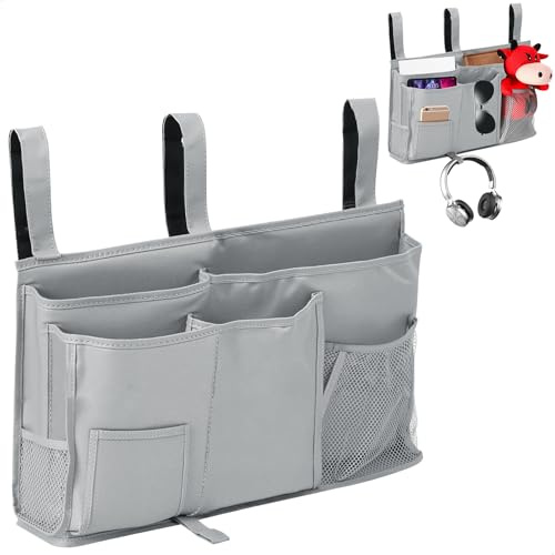 gexuamz Organizador Colgante, Bolsa de Almacenamiento con 8 Bolsillos, Cesta Colgante de Tela para Literas Mesita de Noche y Oficina, Organizador Mandos Cama para Teléfono Móvil, Libro, Lápiz