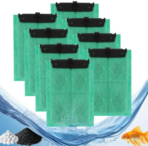 OSDUE 8 Pezzi Cartuccia Filtro di Sostituzione per Acquario,con Carbone Compatibili EasyCrystal Filter Pack C250/300 Accessorio per Acquari per Particelle di Sporco Fini Scolorimento Odori