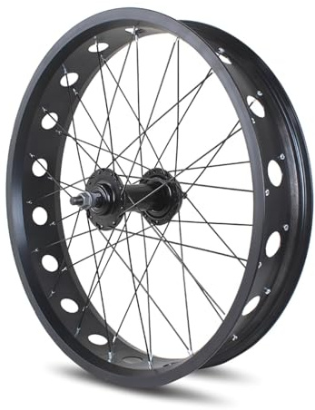 FKXSXAZ Laufradsatz für Schneefahrrad 20/24/26 x 4,0 Fatbike-Laufräder, Aluminiumfelgen, Strandlaufräder, Vorder- und Hinterräder, 36-Loch-Naben, 14G-Speichen, Schnellspanner, 135 mm/195