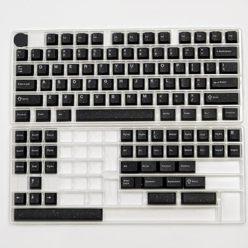ZenithRide Black Flash ABS Double Shot Keycaps Split Alice ANSI Layout Wooting A75 Hi75 Style Keycaps