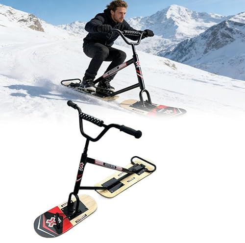 WEIMILOR Schneeroller für Erwachsene & Jugendliche | 360° drehbareres Ski mit Verstärkter Aluminiumrahmen | All-Terrain-Schlitten für Backcountry-Pisten, präparierte Hänge