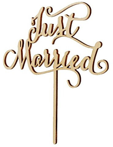 ROSENICE Just Married Tortendekoration Hochzeitstorte Topper Dekoration