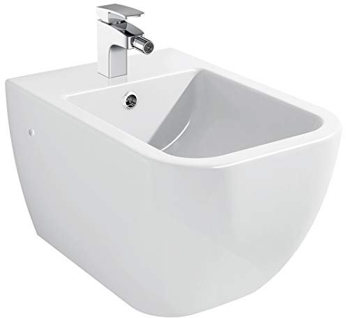 Bidet suspendu en céramique sanitaire blanc BH101