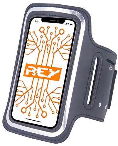 REY Brassard pour téléphone Portable, Support pour Smartphone, 5.5 / 6.3, Noir