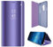 2ndSpring Coque pour Samsung Galaxy S9,Flip Miroir Coque Dur PC Plastique Housse Plating Case Façade Semi Transparante Standing View Cover Etui pour Galaxy S9,Violet