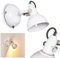 Wandleuchte Tina, verstellbare Wandlampe aus Metall in Weiß, 1-flammig, 1 x E14 -Fassung, Wandspot im Retro/Vintage Design m. An-/Ausschalter am Gehäuse, ohne Leuchtmittelt