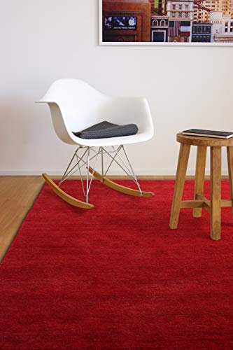 floor factory Gabbeh Teppich Karma rot 120x170 cm - handgefertigt aus 100% Schurwolle