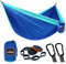 AnorTrek Camping Hängematte, superleichte tragbare Fallschirm Hängematte mit Zwei Baumgurten Einzel oder Doppel Nylon Reisebaum Hängematten… Blau&himmelblau