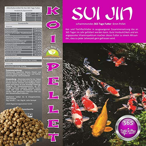 Koi Pellet das Koifutter für 365 Tage als Koi Futter Fischfutter (15kg)