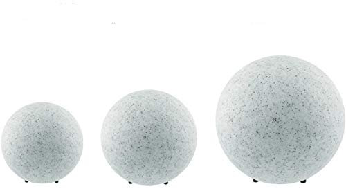 Kugelleuchte Aussenlampe Gasrtenlampe Steinoptik IP64 Aluminium MARMO38 38CM