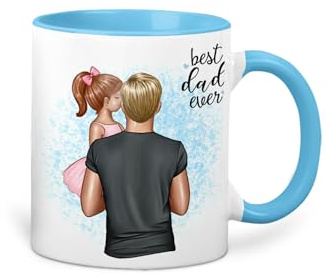 Personalisierte Tasse Papa mit Kind Vater Tochter Papi Sohn Vatertag Geschenk