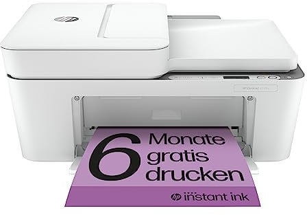 HP DeskJet 4120e Multifunktionsdrucker, 6 Monate gratis drucken mit HP Instant Ink inklusive, HP+, Drucker, Kopierer, Scanner, Mobiler Faxversand, WLAN, Automatische Dokumentenzuführung