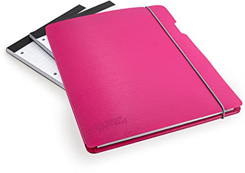 Rapesco 1686 Dossier de Conférence et 3 Blocs de Recharge avec 80 Feuilles, A4, Fuchsia