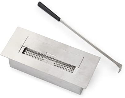 NORBE| Bruciatore regolabile per Caminetto a Bioetanolo| Bruciatore Acciao Inox 1,5 litri| Strumento Controllo ed estinzione Fiamma| Serbatoio biocamino certificato TUV | inodore combustione sicura