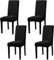 mafudoxi Stuhlhussen 4er Set, Stretch Abnehmbare Waschbar Stuhlbezug, Stretch Stuhlhusse mit Gummiband, für Hotel, Bankett, Restaurant, Haus, Party, Hochzeit(Black, 4Stück)