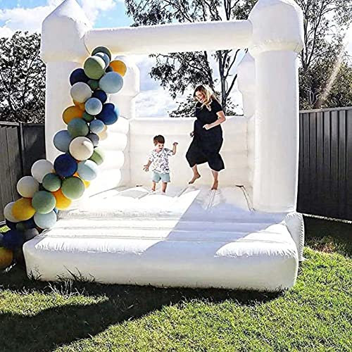 AIYIFUTY Inflatable White Castle for Wedding Party, Engagement Bounce House with Air Blower Inflatable Wedding Bouncy Castle 13ft x 11.5ft x 10ft