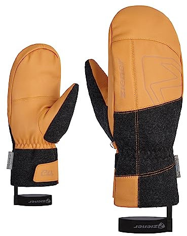 Ziener Herren GANGHOFERO Ski-Fäustling/Wintersport | extra warm PFC frei Wolle, tan, 9