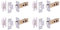 HANDLEZONE® 4 Pack 76mm / 3 inch Satin Stainless Steel Premium Tubular Mortice Latch, Catch for Internal Timber Doors - 57mm Backset