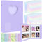 A5 6 Ringe Binder, kpop Photocard Binder mit 20PCS 3Zoll+ 5Zoll Fächer Fotosichthüllen(Doppelfach + 4 Fächer), 6 Blumenaufkleber, 2Baffeln, Wasserdicht Loose Leaf Binder, Fotokartenalbum